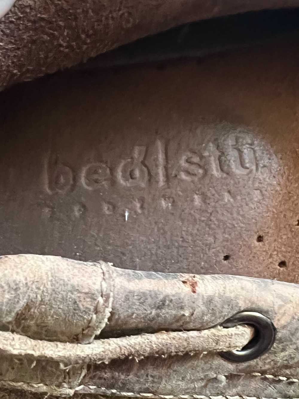 BED|STU Women’s Distressed Brown Leather Boat Shoes - Picture 6 of 7
